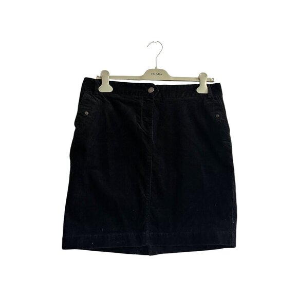 J Crew Stretch Corduroy Skirt, Size 12P, Black - Picture 1 of 8
